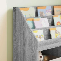 vidaXL Kinderen Boekenkast met opslag Grijs Sonoma 72,5 x 29,5 x 69 cm