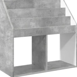 vidaXL Kinderen Boekenkast met opslag Beton Grijs 72,5 x 29,5 x 69 cm