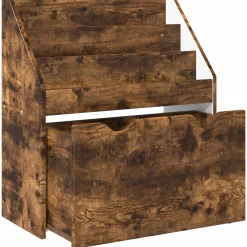 vidaXL Kinderen Boekenkast met lade Gerookt eiken 60 x 29,5 x 69 cm