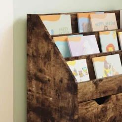 vidaXL Kinderen Boekenkast met lade Gerookt eiken 60 x 29,5 x 69 cm