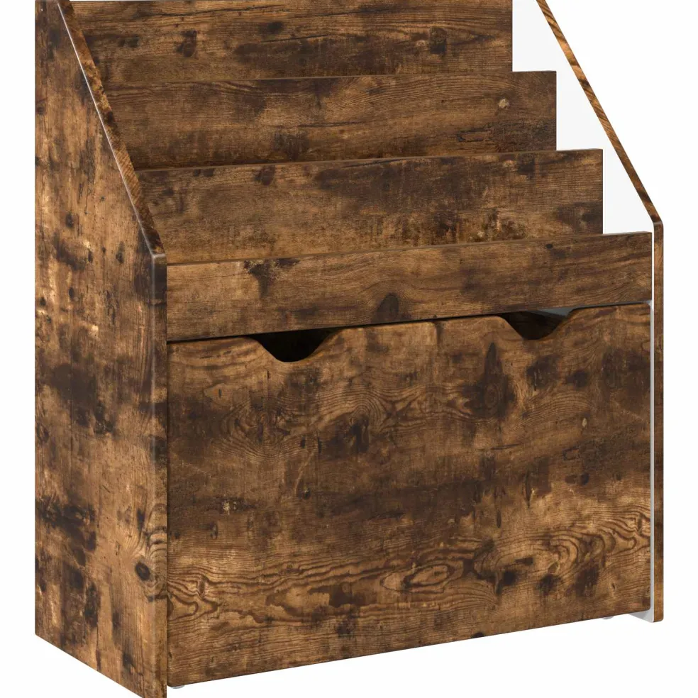vidaXL Kinderen Boekenkast met lade Gerookt eiken 60 x 29,5 x 69 cm