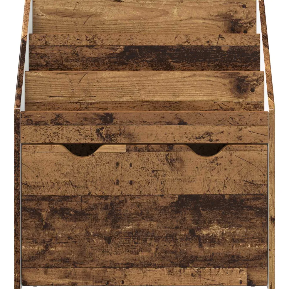 vidaXL Kinderen Boekenkast Oudhout 60 x 29,5 x 69 cm Bewerkt hout