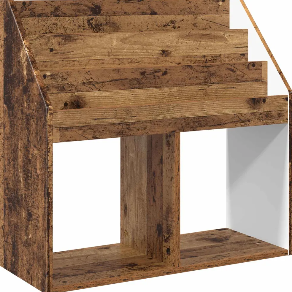 vidaXL Kinderen Boekenkast Oudhout 72,5 x 29,5 x 69 cm Bewerkt hout