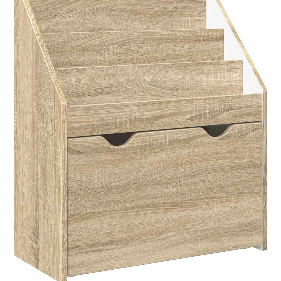vidaXL Kinderen Boekenkast Sonoma Eiken 60 x 29,5 x 69 cm Bewerkt hout