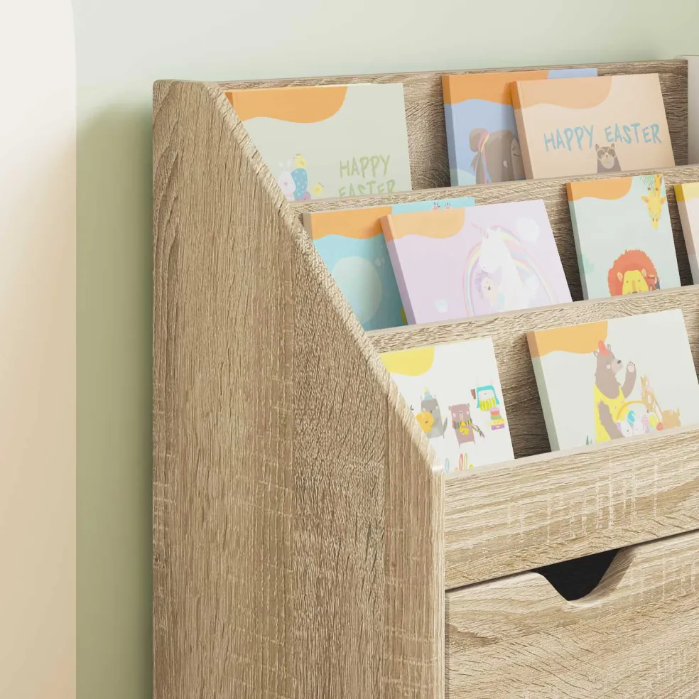 vidaXL Kinderen Boekenkast Sonoma Eiken 60 x 29,5 x 69 cm Bewerkt hout
