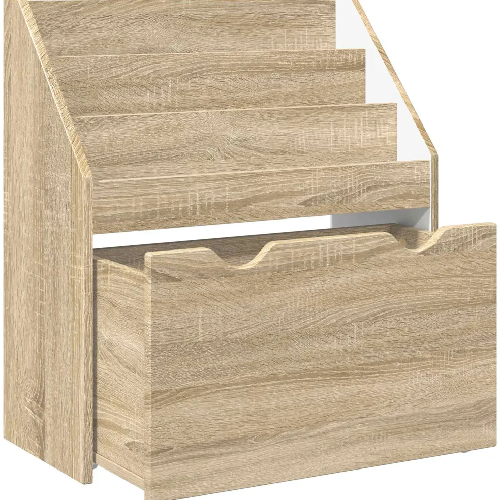 vidaXL Kinderen Boekenkast Sonoma Eiken 60 x 29,5 x 69 cm Bewerkt hout