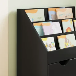 vidaXL Kinderen Boekenkast Zwart 60 x 29,5 x 69 cm Bewerkt hout
