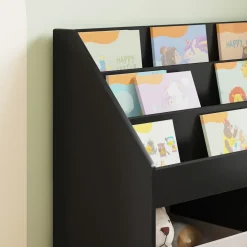 vidaXL Kinderen Boekenkast Zwart 72,5 x 29,5 x 69 cm Bewerkt hout