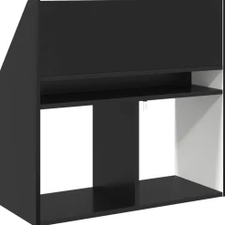 vidaXL Kinderen Boekenkast Zwart 72,5 x 29,5 x 69 cm Bewerkt hout