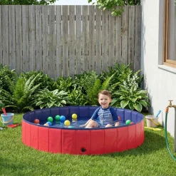 vidaXL Kinderen Zwembad Ø 160 x 30 cm Rond voor Rood en blauw