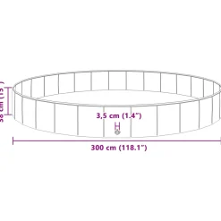 vidaXL Kinderen Zwembad Ø300 x 38 cm Rond voor Kind voor Blauw