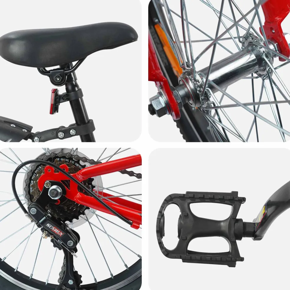 vidaXL Kinderfiets 20 Inch 6-Snelheid voor 6-11 jaar oud Rood