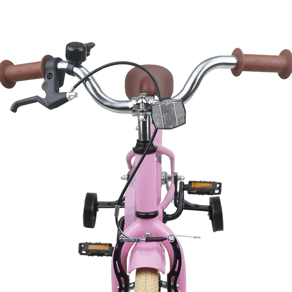 vidaXL Kinderfiets 12 Inch voor 2-4 jaar oud Lichtroze