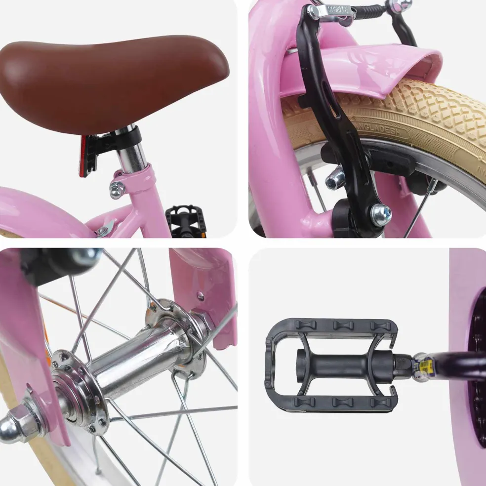 vidaXL Kinderfiets 12 Inch voor 2-4 jaar oud Lichtroze