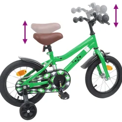 vidaXL Kinderfiets 12 Inch voor 2-4 jaar oud Groen
