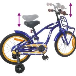 vidaXL Kinderfiets 16 Inch voor 4-6 jaar oud Donkerblauw