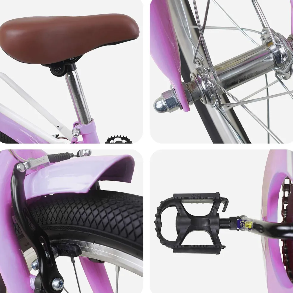 vidaXL Kinderfiets 18 Inch voor 5-7 jaar Paars