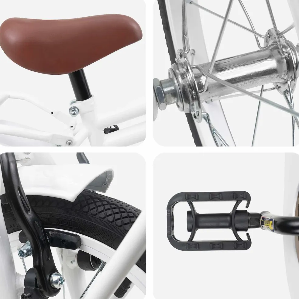 vidaXL Kinderfiets 12 Inch voor 2-4 jaar oud Wit
