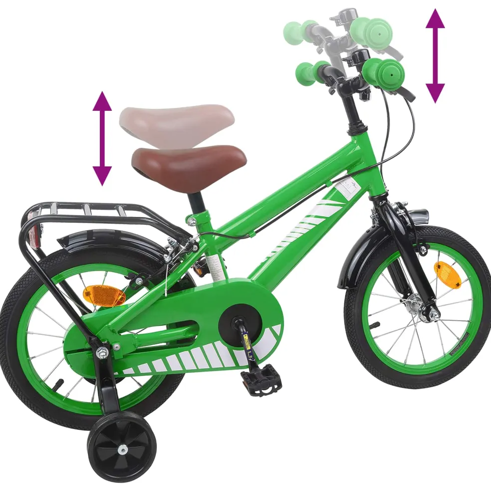 vidaXL Kinderfiets 12 Inch voor 2-4 jaar oud Groen