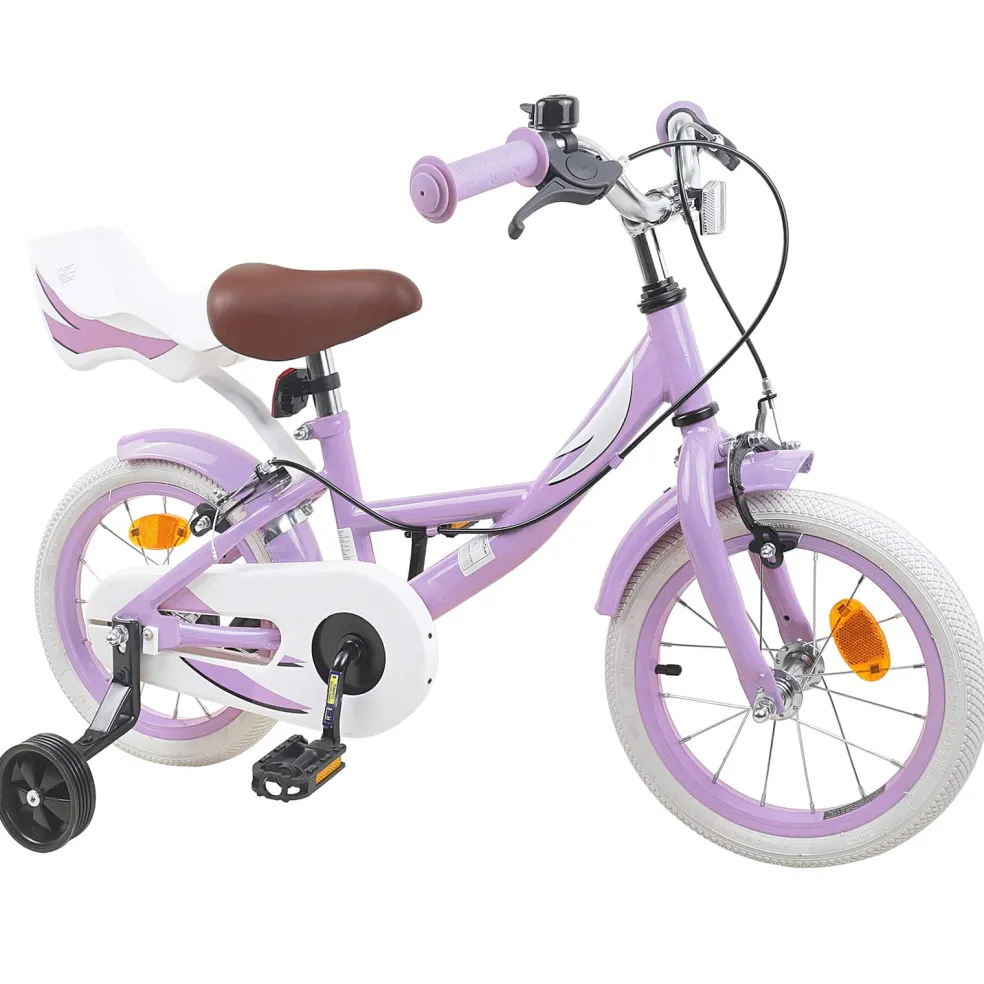 vidaXL Kinderfiets 12 Inch voor 2-4 jaar oud Paars