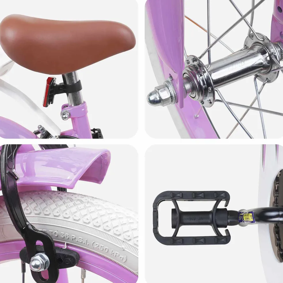 vidaXL Kinderfiets 12 Inch voor 2-4 jaar oud Paars