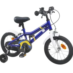 vidaXL Kinderfiets 12 Inch voor 2-4 jaar oud Blauw Wit