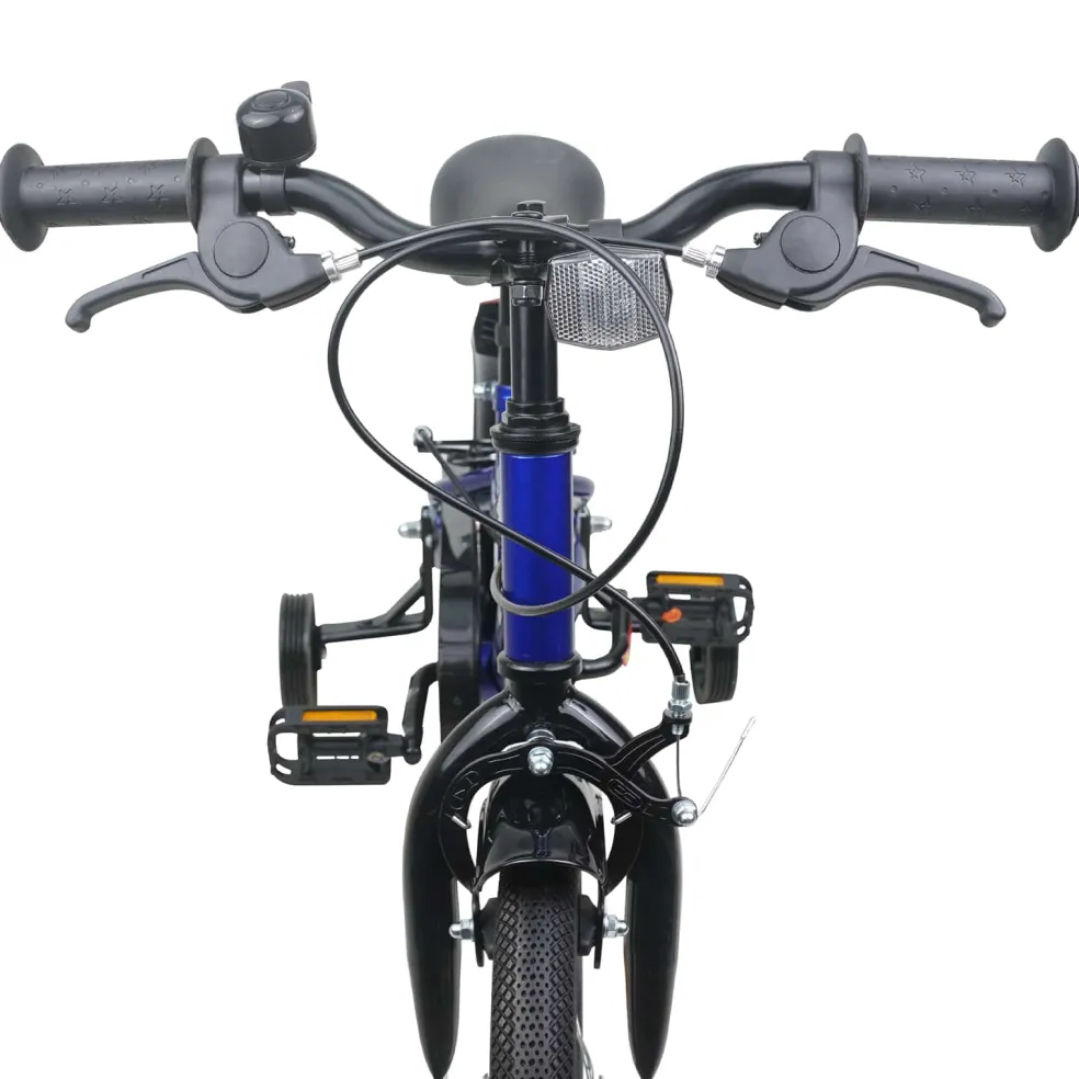vidaXL Kinderfiets 12 Inch voor 2-4 jaar oud Blauw en Zwart