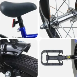vidaXL Kinderfiets 12 Inch voor 2-4 jaar oud Blauw en Zwart