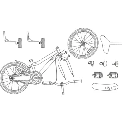vidaXL Kinderfiets 12 Inch voor 2-4 jaar oud Zwart