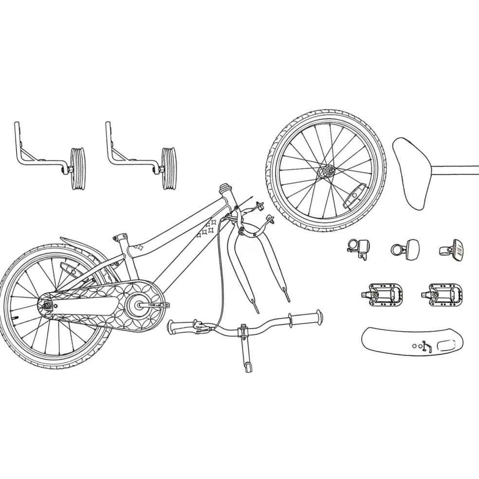 vidaXL Kinderfiets 12 Inch voor 2-4 jaar oud Zwart