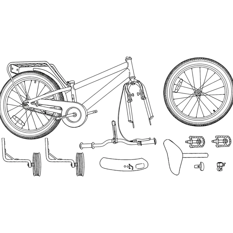 vidaXL Kinderfiets 12 Inch voor 2-4 jaar oud Zwart
