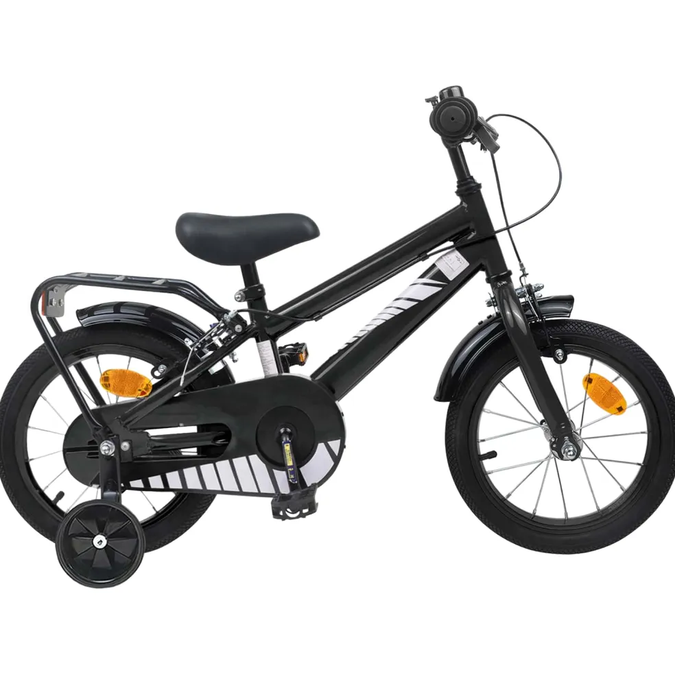 vidaXL Kinderfiets 12 Inch voor 2-4 jaar oud Zwart