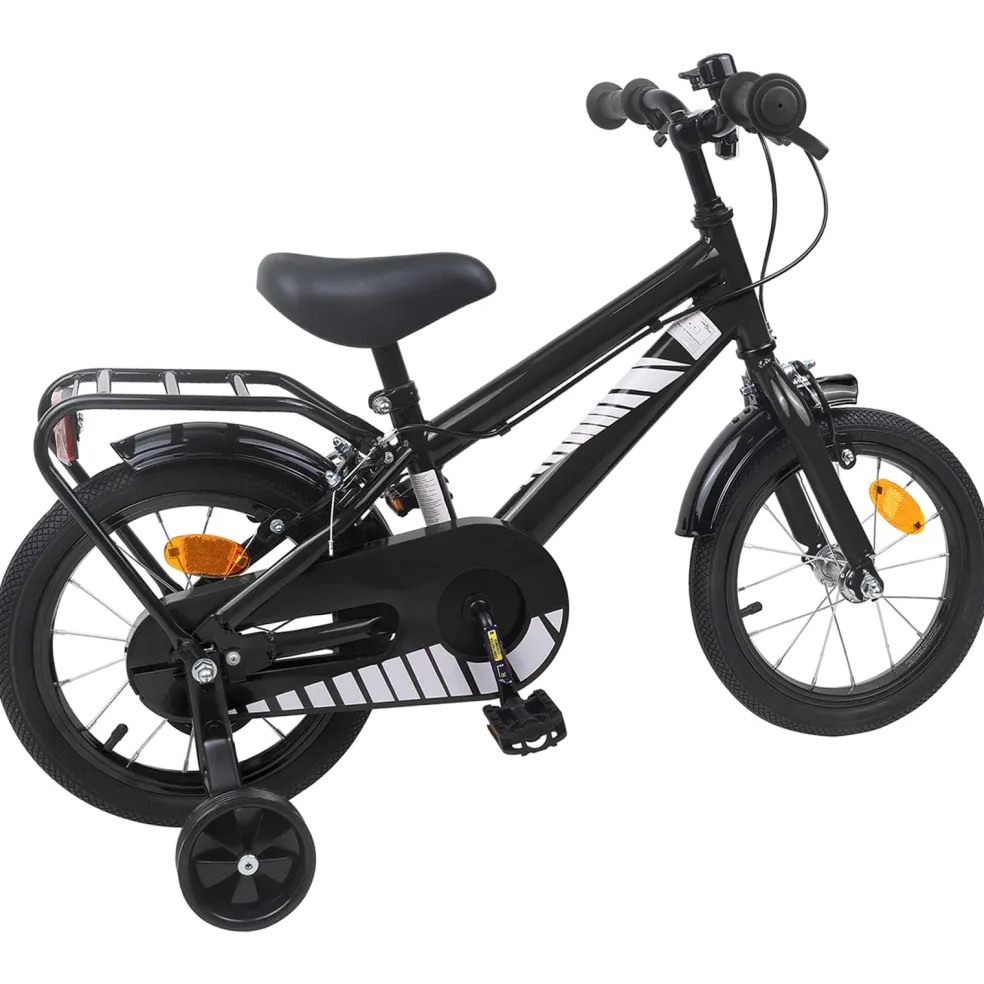 vidaXL Kinderfiets 12 Inch voor 2-4 jaar oud Zwart