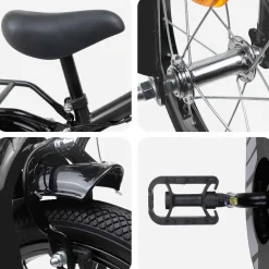 vidaXL Kinderfiets 12 Inch voor 2-4 jaar oud Zwart
