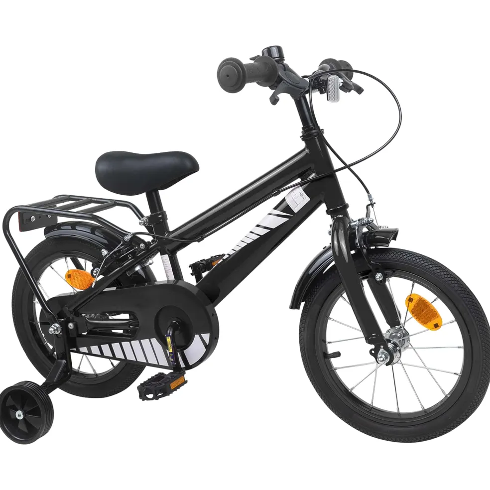 vidaXL Kinderfiets 12 Inch voor 2-4 jaar oud Zwart