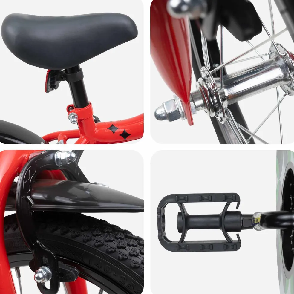vidaXL Kinderfiets 12 Inch voor 2-4 jaar oud Rood