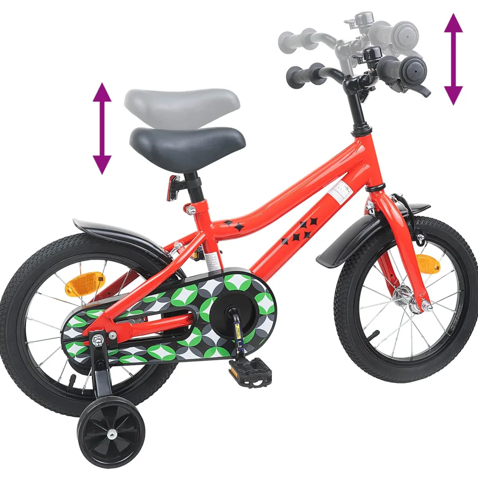 vidaXL Kinderfiets 12 Inch voor 2-4 jaar oud Rood