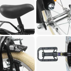vidaXL Kinderfiets 12 Inch voor 2-4 jaar oud Zwart