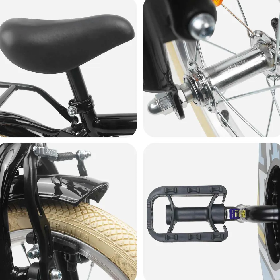 vidaXL Kinderfiets 12 Inch voor 2-4 jaar oud Zwart