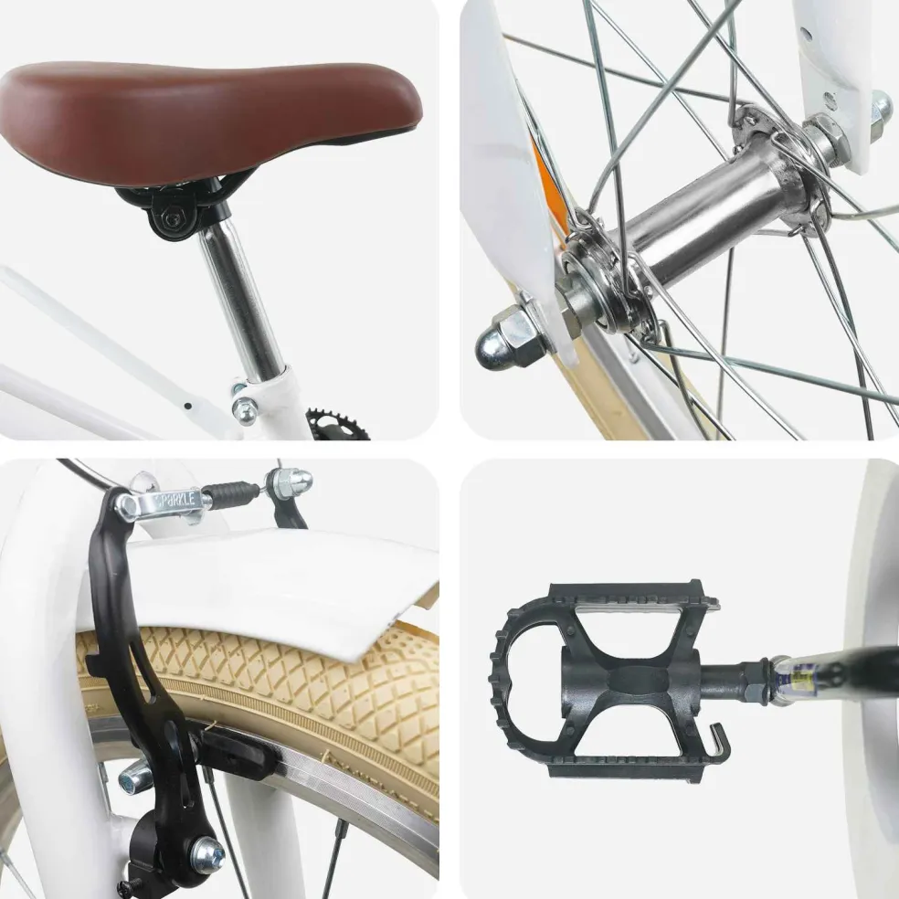 vidaXL Kinderfiets 20 Inch voor 6-11 jaar oud Wit