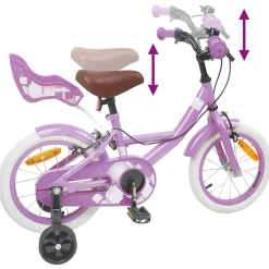 vidaXL Kinderfiets 12 Inch voor 2-4 jaar oud Paars