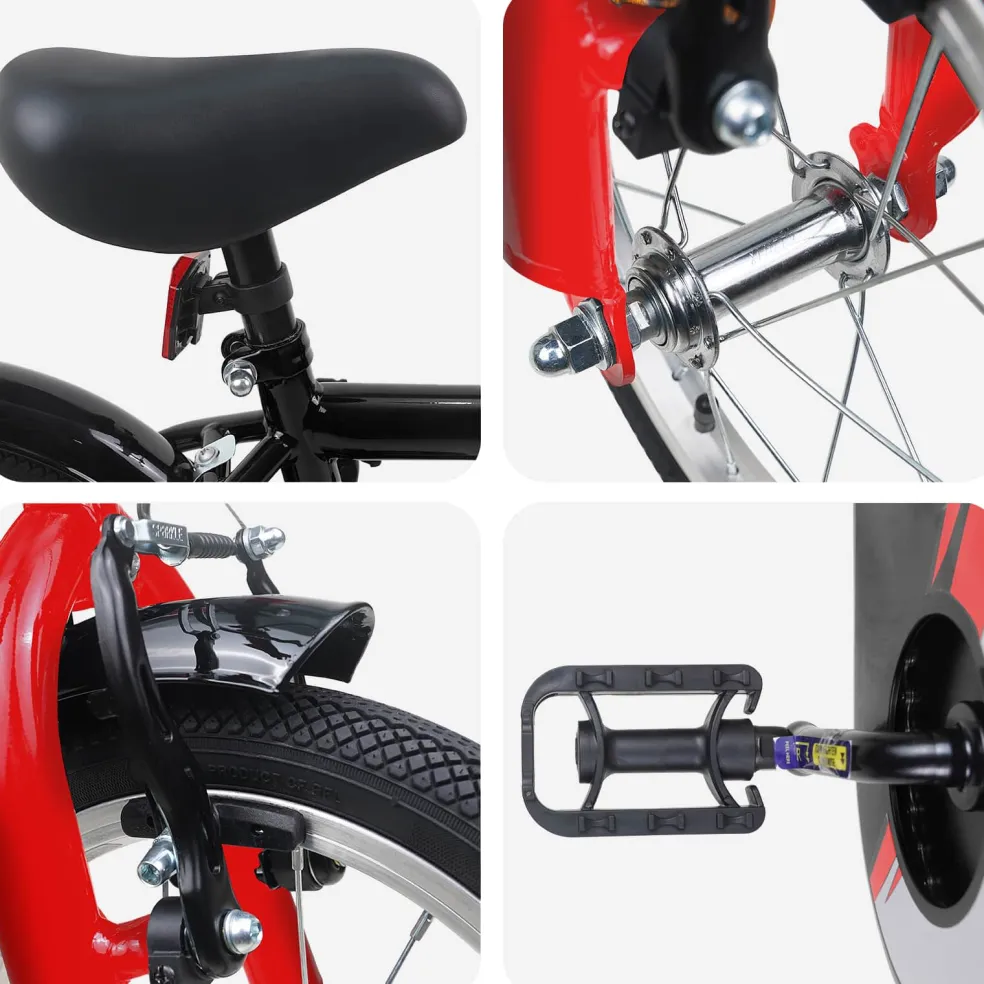 vidaXL Kinderfiets 12 Inch voor 2-4 jaar oud Zwart