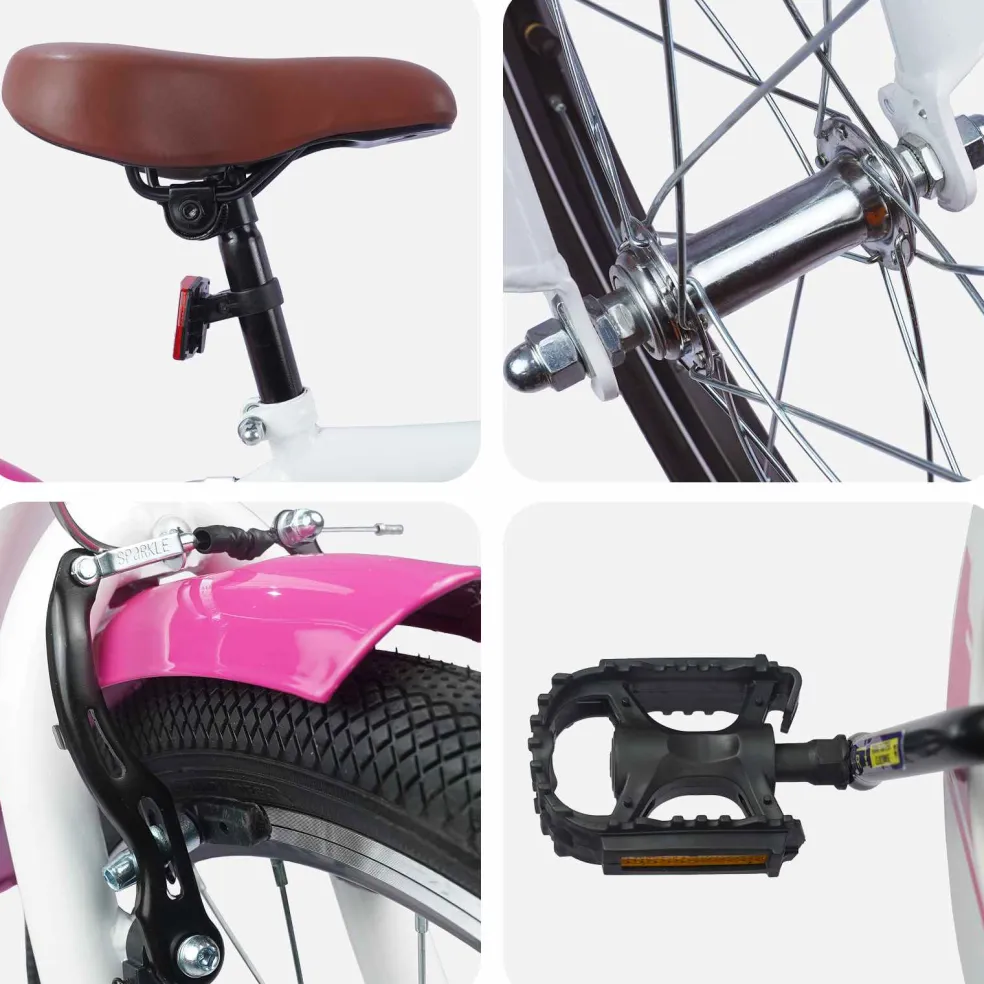 vidaXL Kinderfiets 18 Inch voor 5-7 jaar Roze