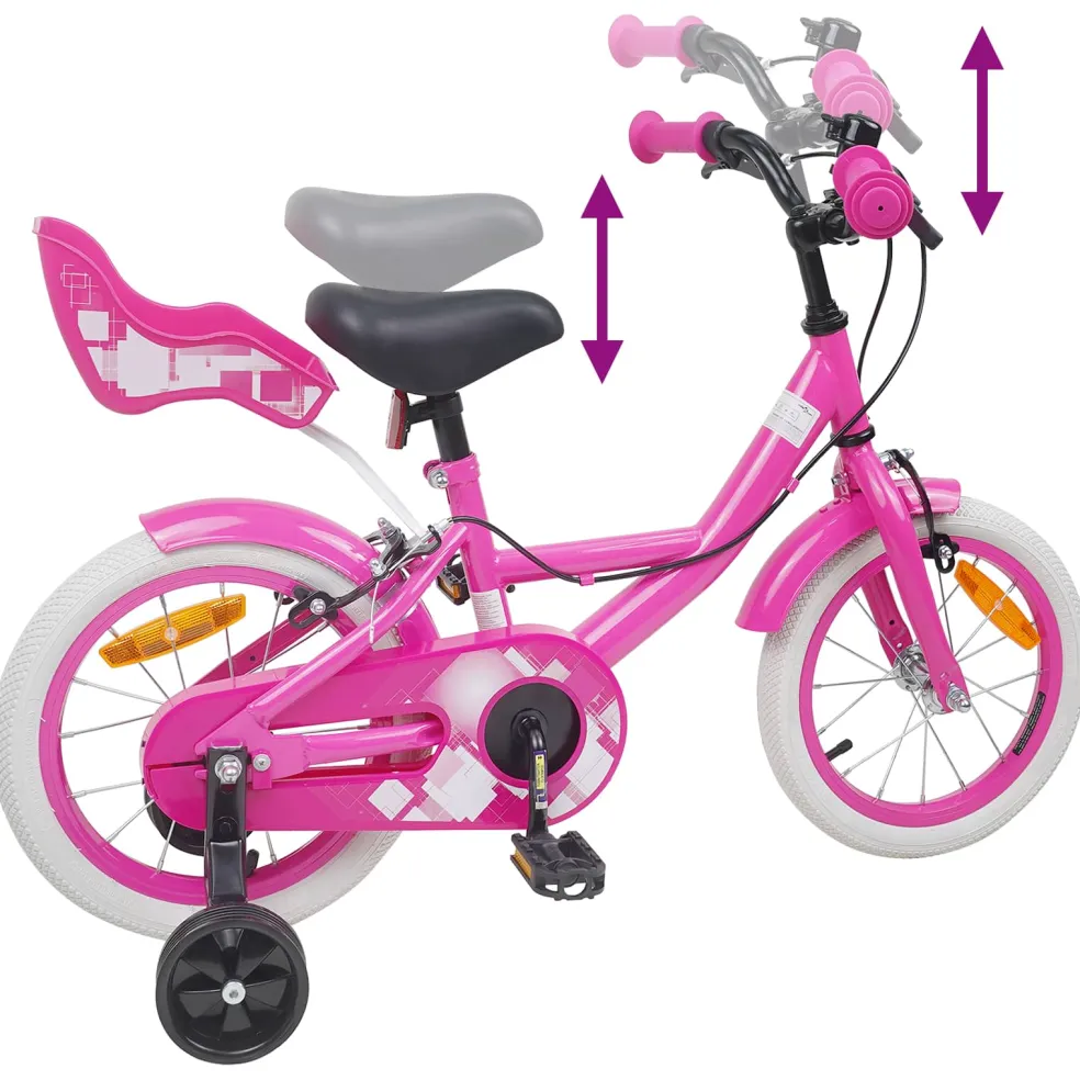 vidaXL Kinderfiets 12 Inch voor 2-4 jaar oud Rood