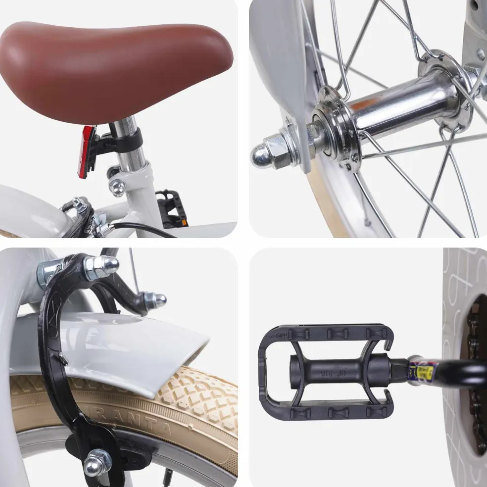 vidaXL Kinderfiets 12 Inch voor 2-4 jaar oud Lichtgrijs
