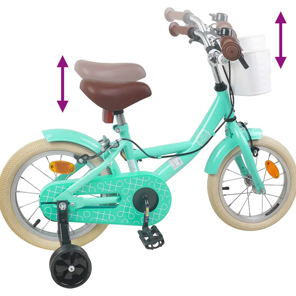 vidaXL Kinderfiets 12 Inch voor 2-4 jaar oud Donkerblauw