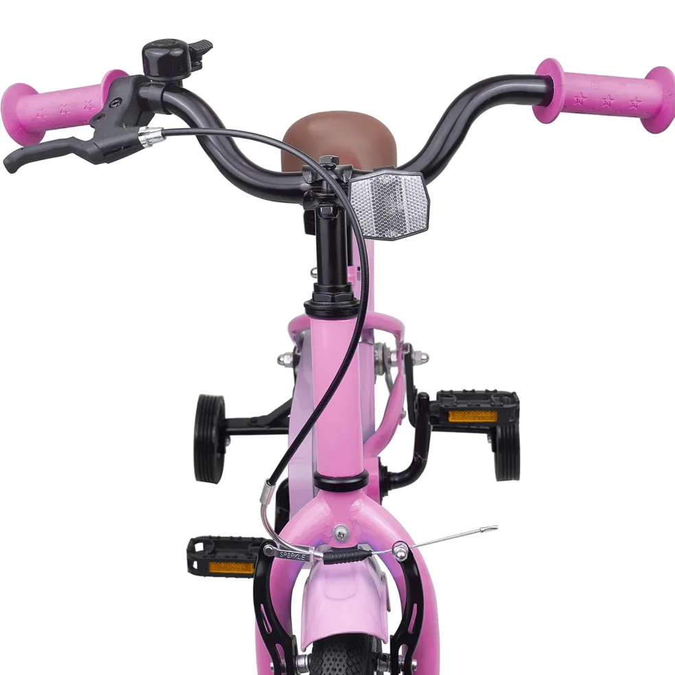 vidaXL Kinderfiets 12 Inch voor 2-4 jaar oud Lichtroze