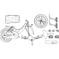vidaXL Kinderfiets 12 Inch voor 2-4 jaar oud Wit