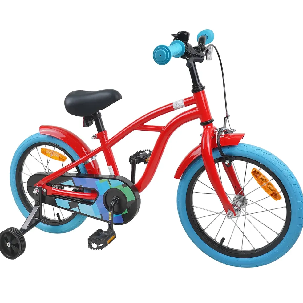 vidaXL Kinderfiets 16 Inch voor 4-6 jaar oud Rood