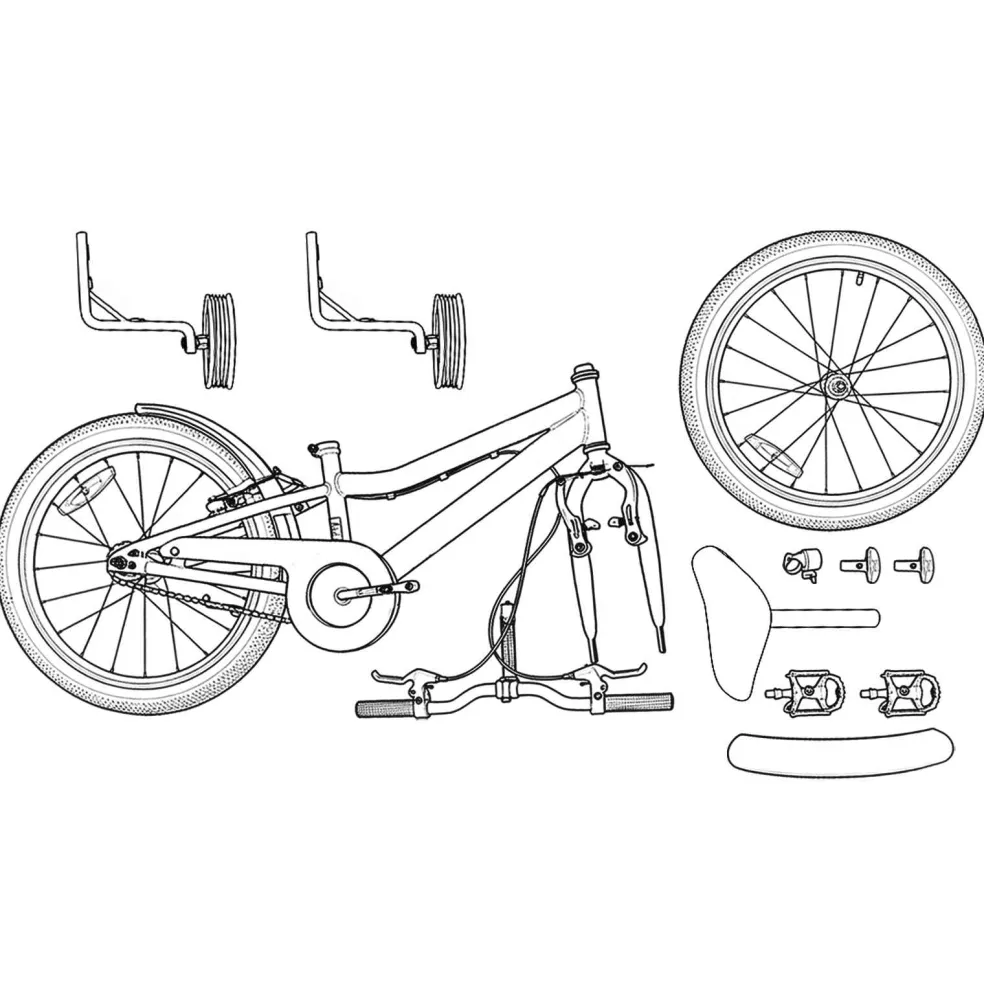 vidaXL Kinderfiets 16 Inch voor 4-6 jaar oud Rood